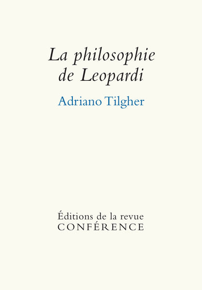 La Philosophie de Leopardi