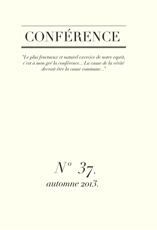 Conférence n°37, automne 2013