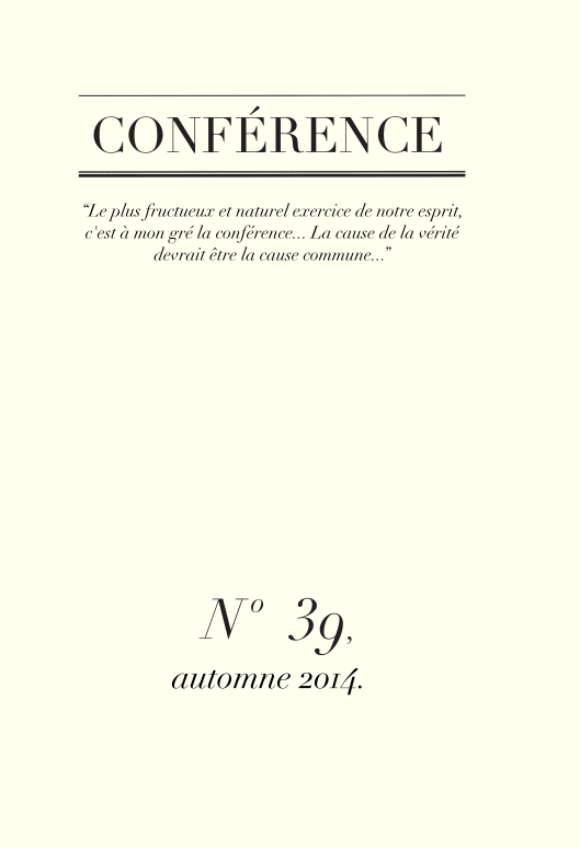 Conférence n°39, automne 2014