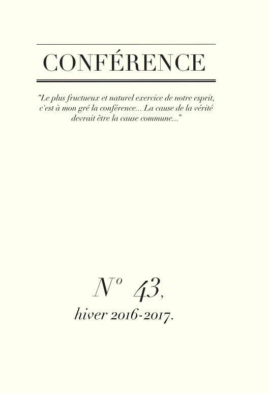 Conférence n°43, hiver 2016-2017