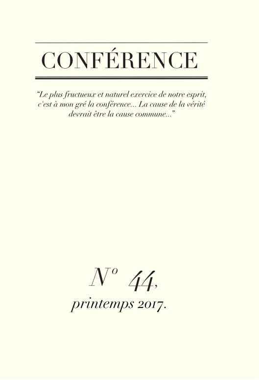 Conférence n°44, printemps 2017