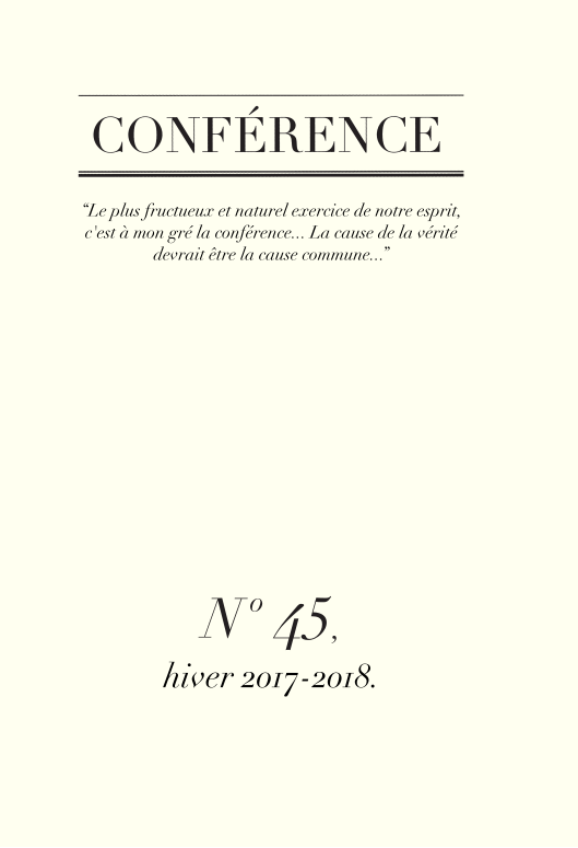 Conférence n°45, hiver 2017-2018